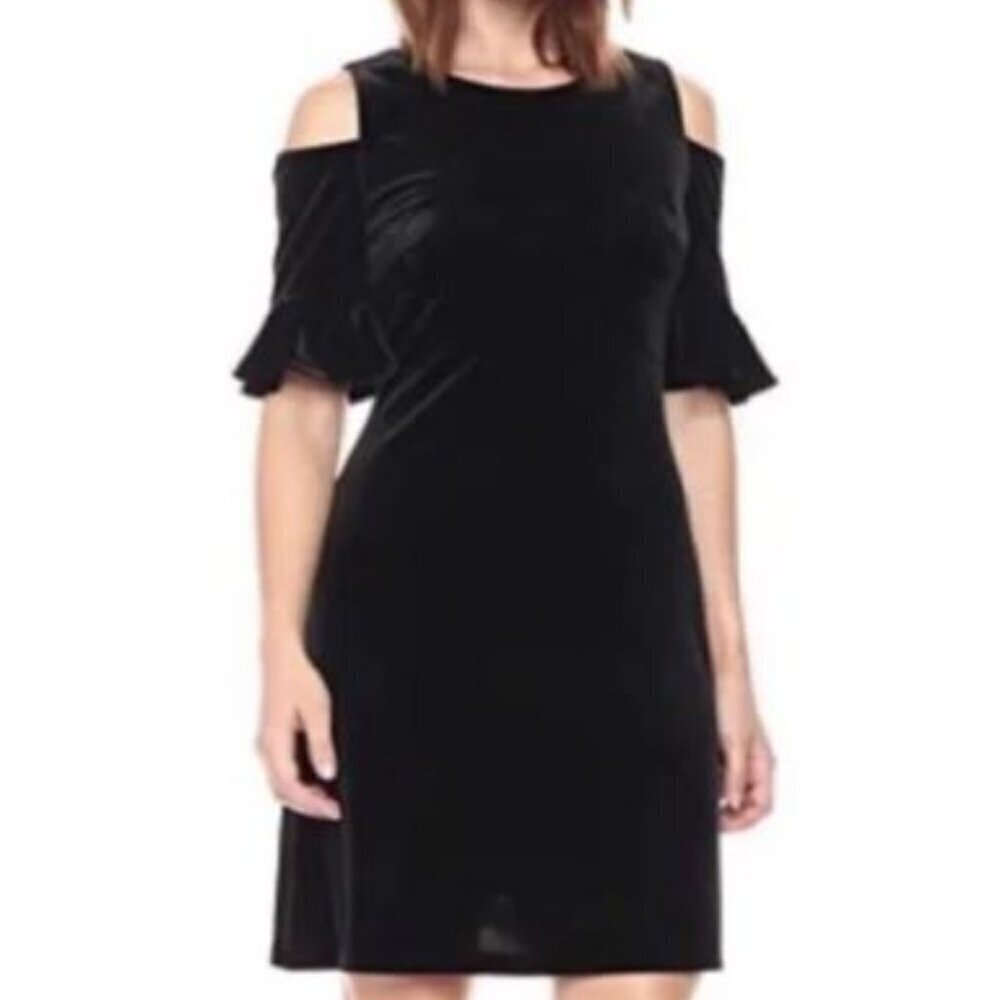 Tommy Hilfiger Dress Size‎ 14 Velvet Cold Shoulder Dress